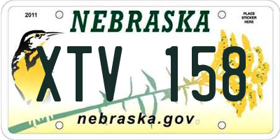 NE license plate XTV158