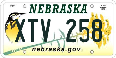 NE license plate XTV258