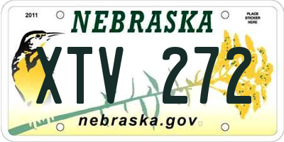 NE license plate XTV272