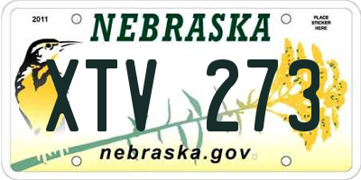 NE license plate XTV273