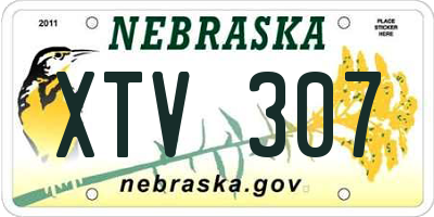 NE license plate XTV307