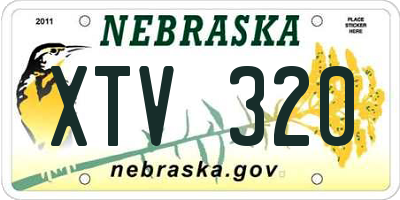 NE license plate XTV320