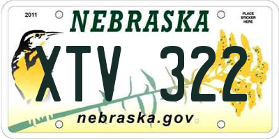 NE license plate XTV322