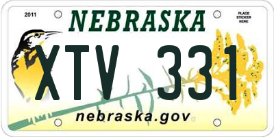 NE license plate XTV331