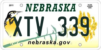 NE license plate XTV339