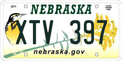 NE license plate XTV397