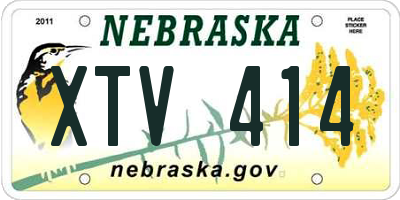NE license plate XTV414
