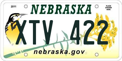 NE license plate XTV422