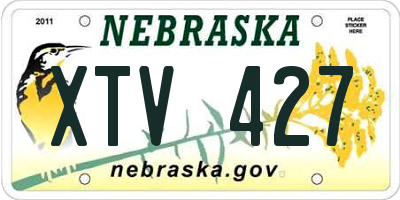 NE license plate XTV427