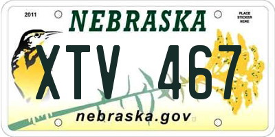 NE license plate XTV467