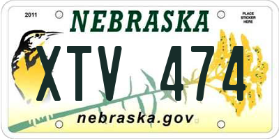 NE license plate XTV474