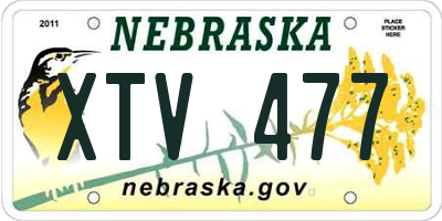 NE license plate XTV477
