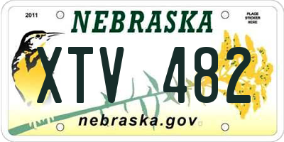 NE license plate XTV482