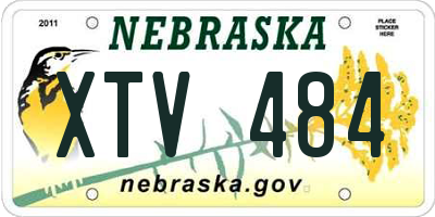 NE license plate XTV484