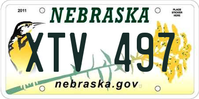 NE license plate XTV497