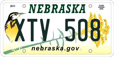 NE license plate XTV508