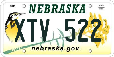 NE license plate XTV522