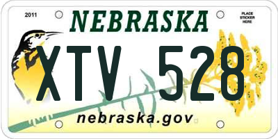 NE license plate XTV528