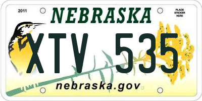 NE license plate XTV535