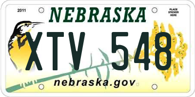 NE license plate XTV548