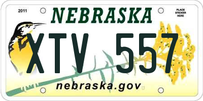 NE license plate XTV557