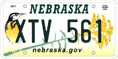 NE license plate XTV561