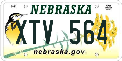 NE license plate XTV564