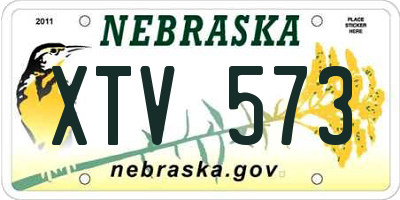 NE license plate XTV573