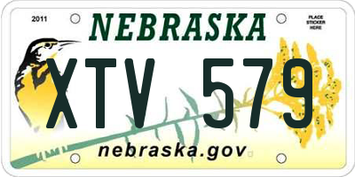 NE license plate XTV579