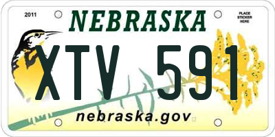 NE license plate XTV591