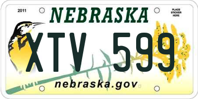 NE license plate XTV599
