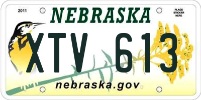 NE license plate XTV613