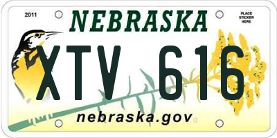 NE license plate XTV616