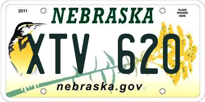 NE license plate XTV620