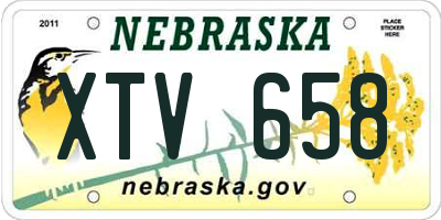 NE license plate XTV658