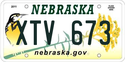 NE license plate XTV673