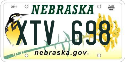 NE license plate XTV698