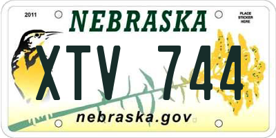 NE license plate XTV744