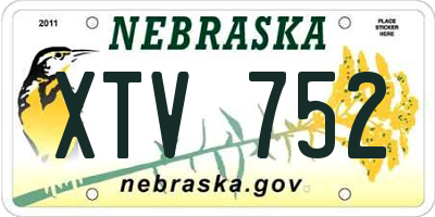 NE license plate XTV752