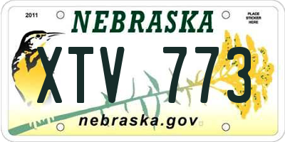 NE license plate XTV773