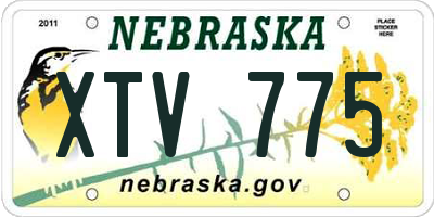 NE license plate XTV775