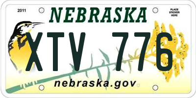 NE license plate XTV776