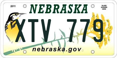 NE license plate XTV779