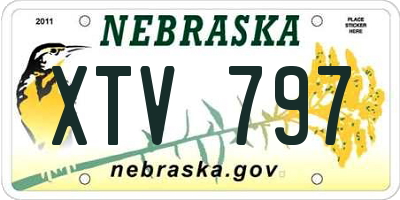 NE license plate XTV797