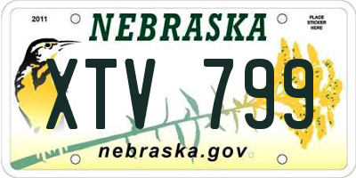 NE license plate XTV799