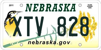 NE license plate XTV828