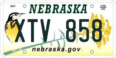 NE license plate XTV858