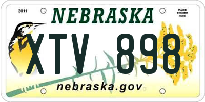 NE license plate XTV898