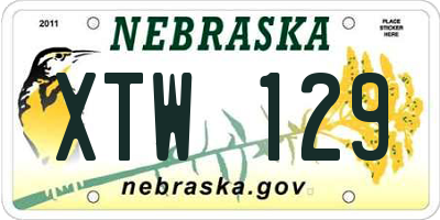 NE license plate XTW129