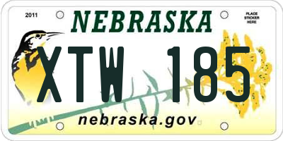 NE license plate XTW185